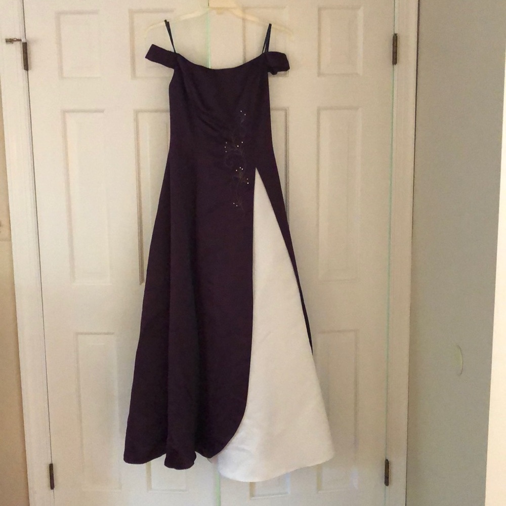 Scott McClintock off the shoulder gown